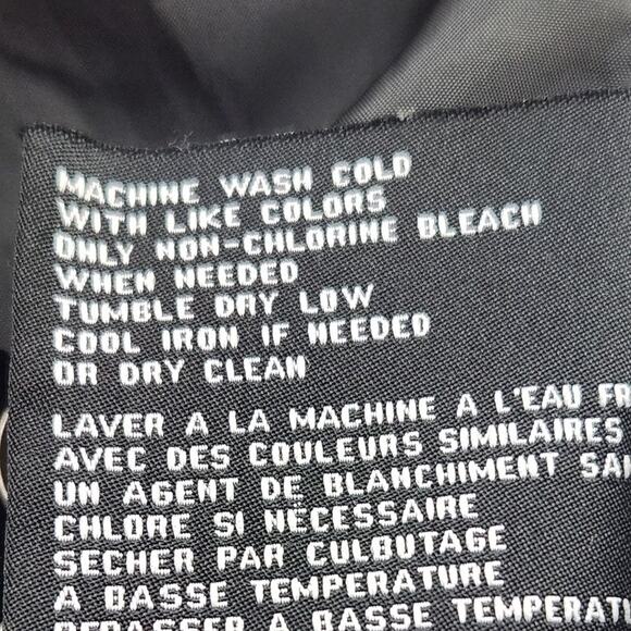 London Fog Trench Coat Women's XL Black Button Down Removable Hood Pockets - Picture 9 of 9